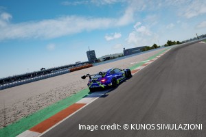 BMW M4 GT3 on the curb with VR 46 in the distance